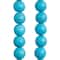 Turquoise Dyed Reconstituted Howlite Round Beads, 10mm by Bead Landing™